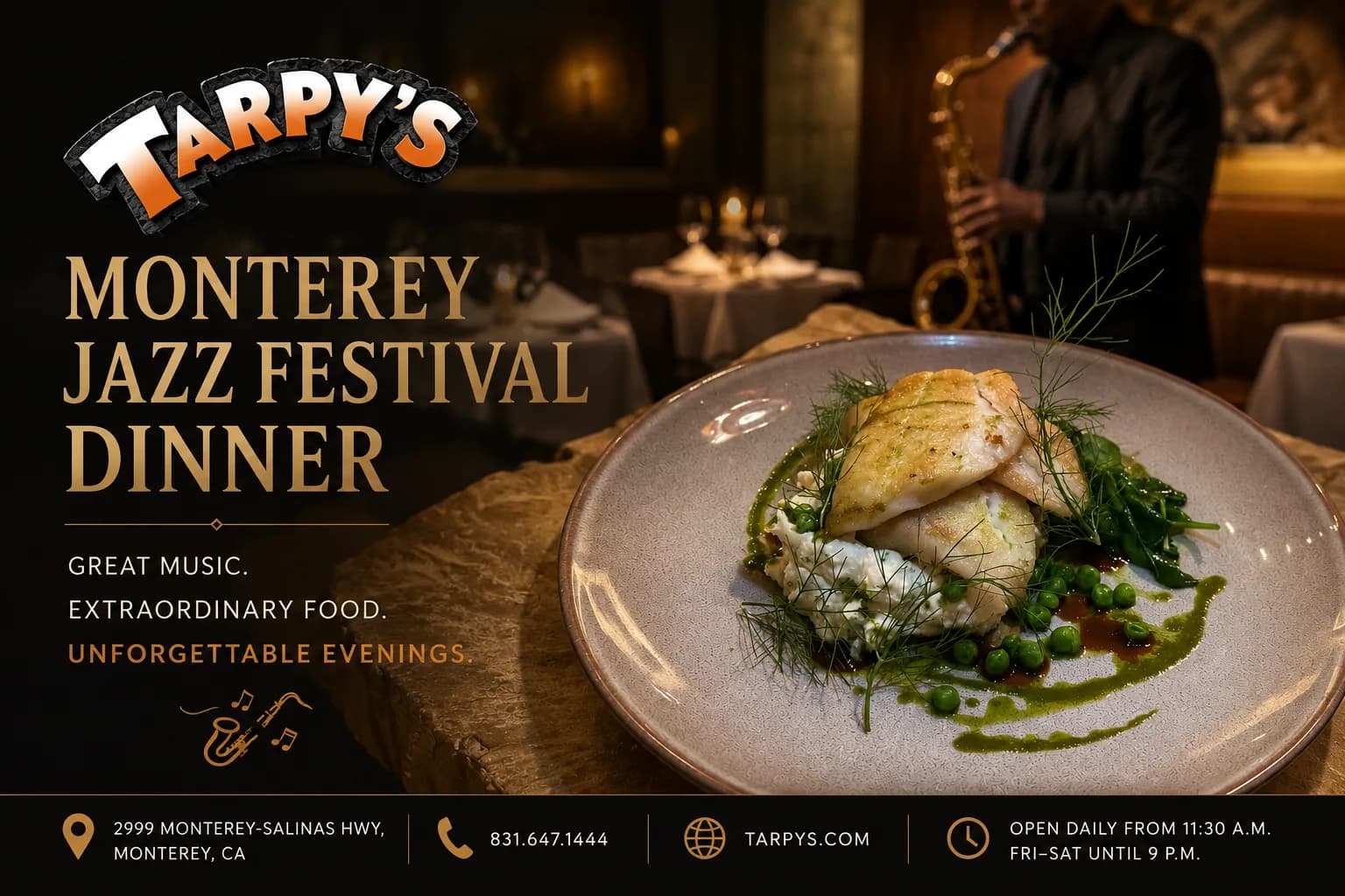 Jazz Weekend in Monterey Needs a Dinner This Good.