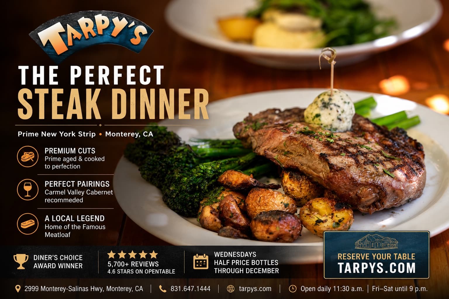 The Steakhouse Monterey Has Been Going to for Thirty Years