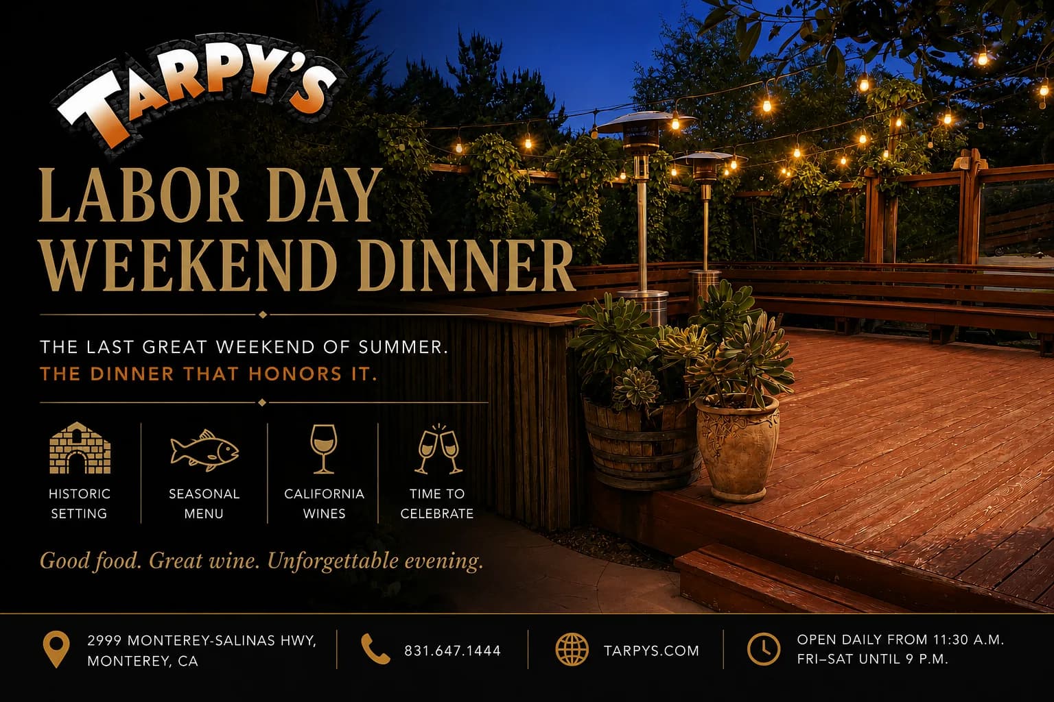 Your Labor Day Weekend Guide to the Monterey Peninsula — And the Dinner That Closes It Right